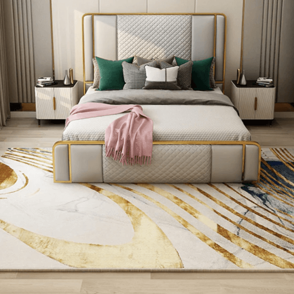 พรม MJhomedesigns 19768 Series ขนาด 160 x 230 ซม. ขาว-ทอง